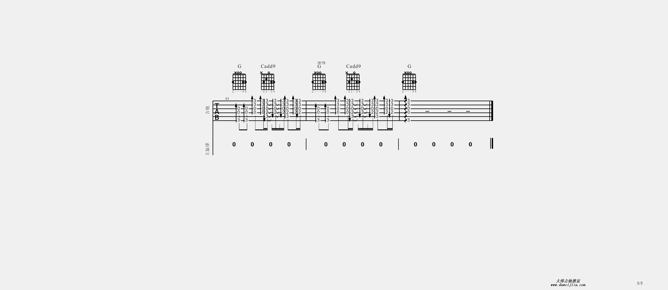 找自己吉他谱-5