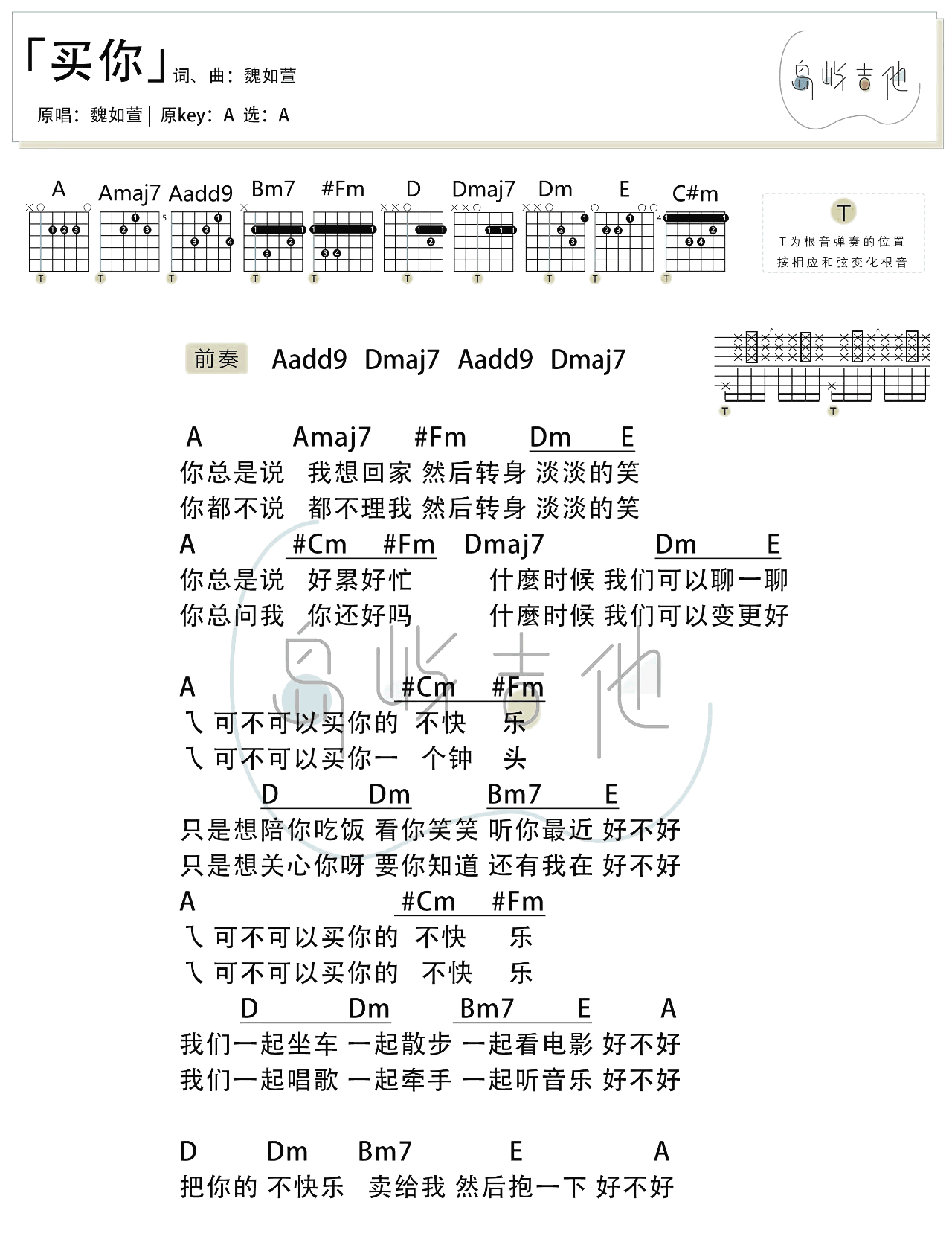 买你吉他谱-2