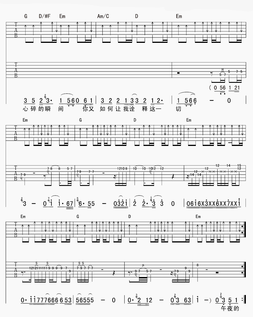 木偶的悲剧吉他谱-3