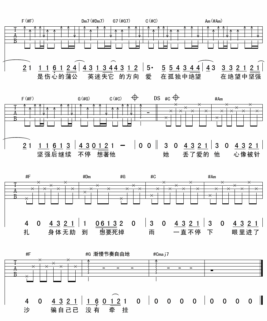 花的嫁纱吉他谱-2