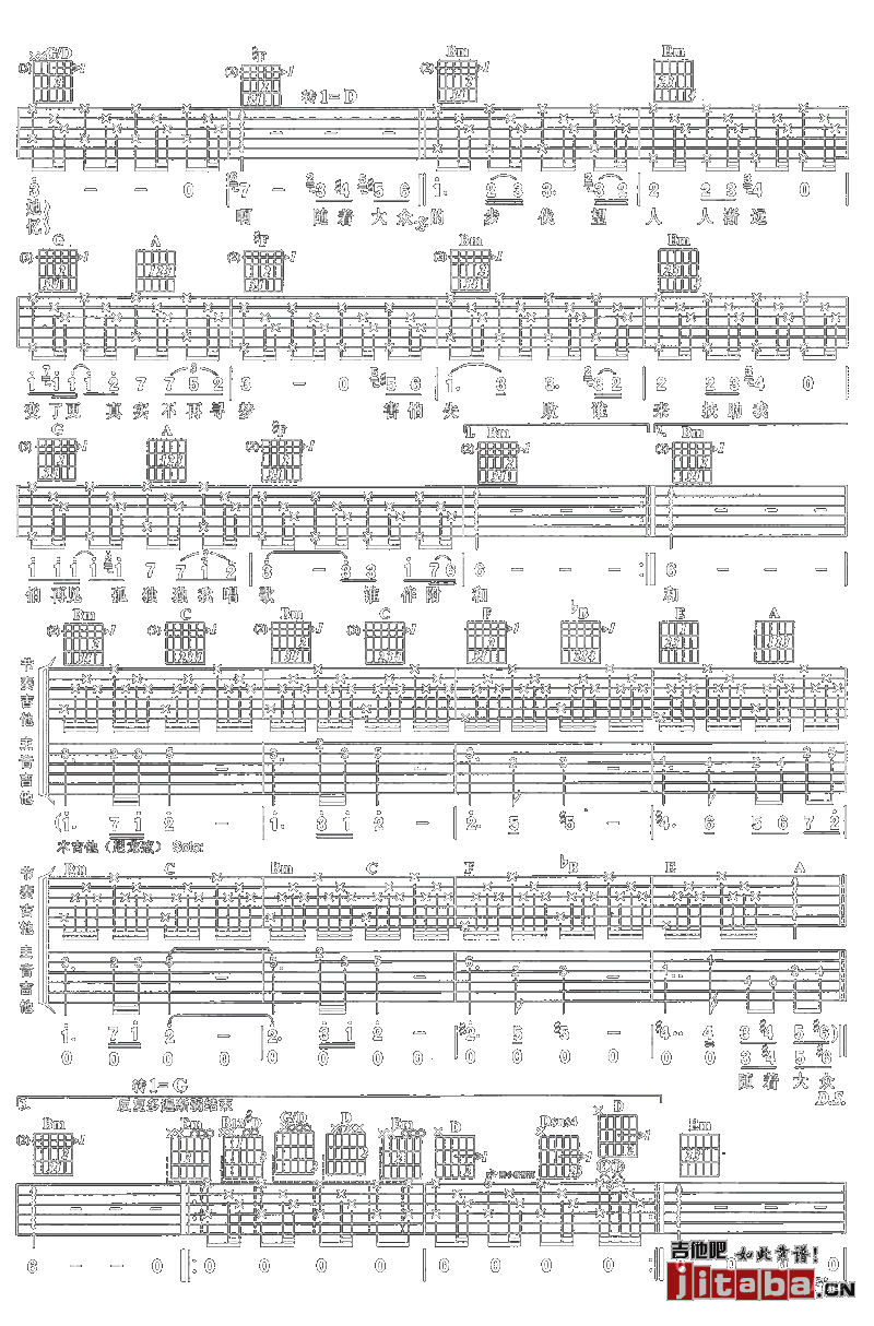 愿我能吉他谱-2