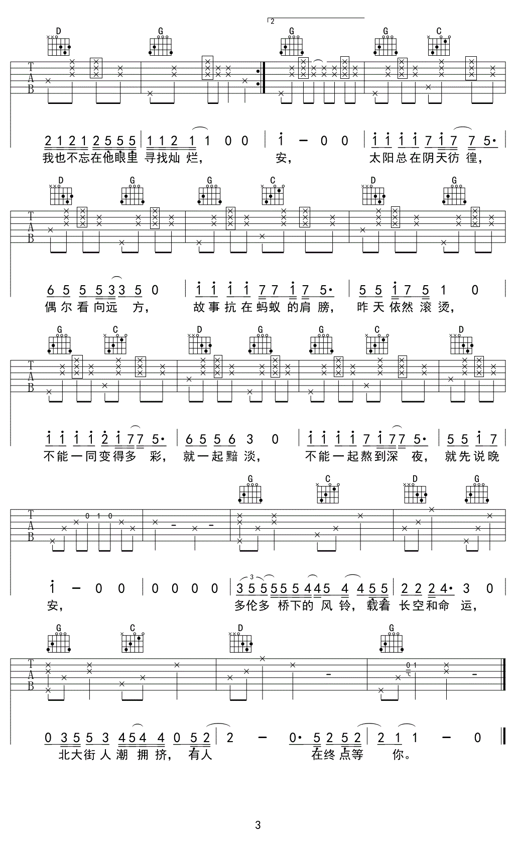如人饮水吉他谱-3