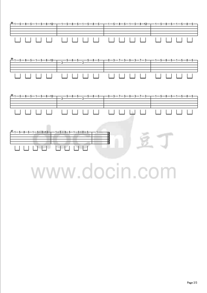 潮鸣吉他谱-2