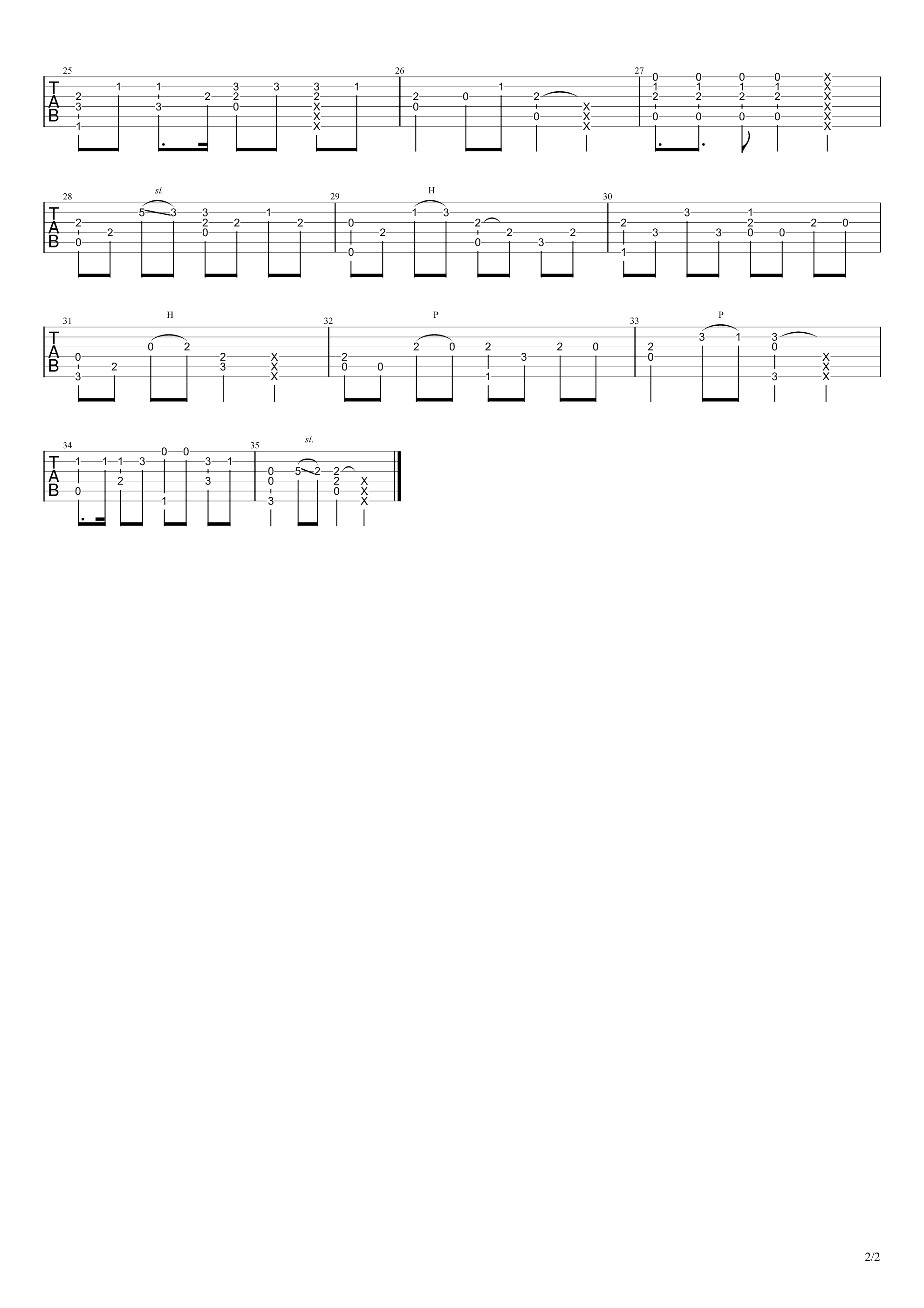 好运来吉他谱-2