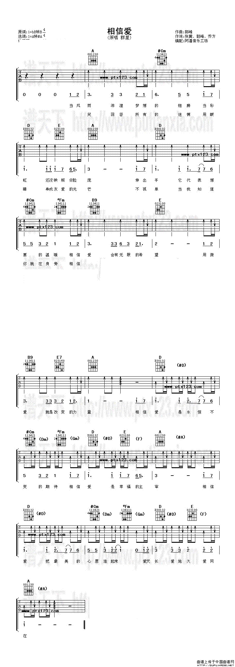 相信爱吉他谱-1