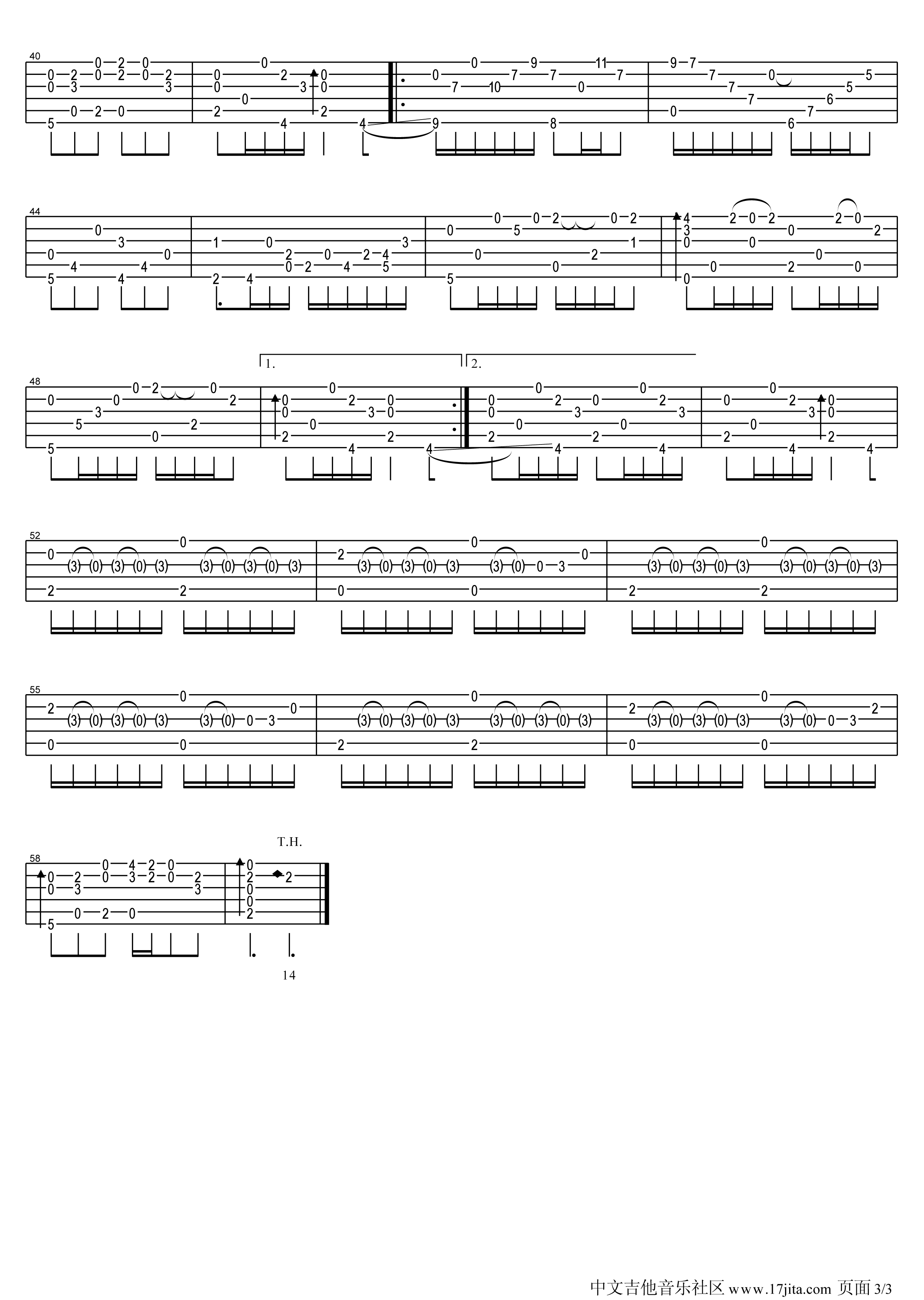 kujira鲸吉他谱-3