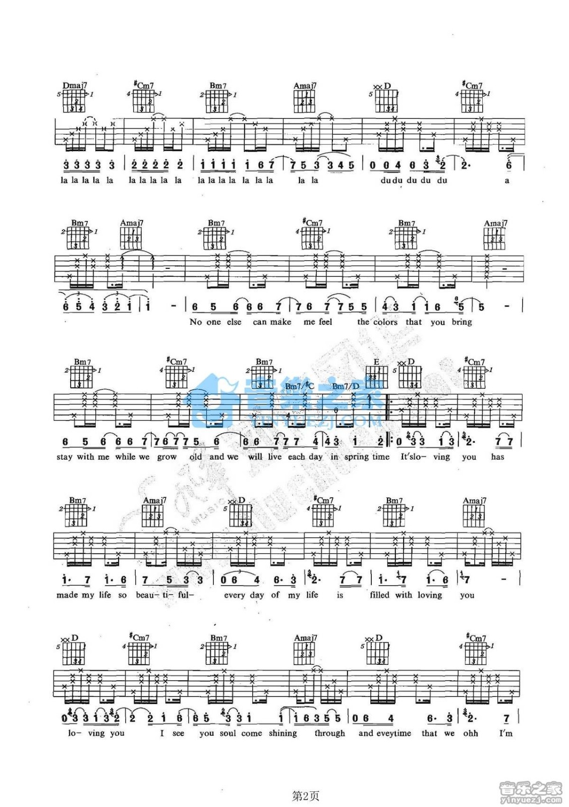 loving you吉他谱-2